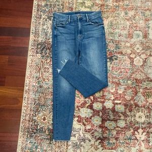 Mother jeans - high waisted looker ankle fray